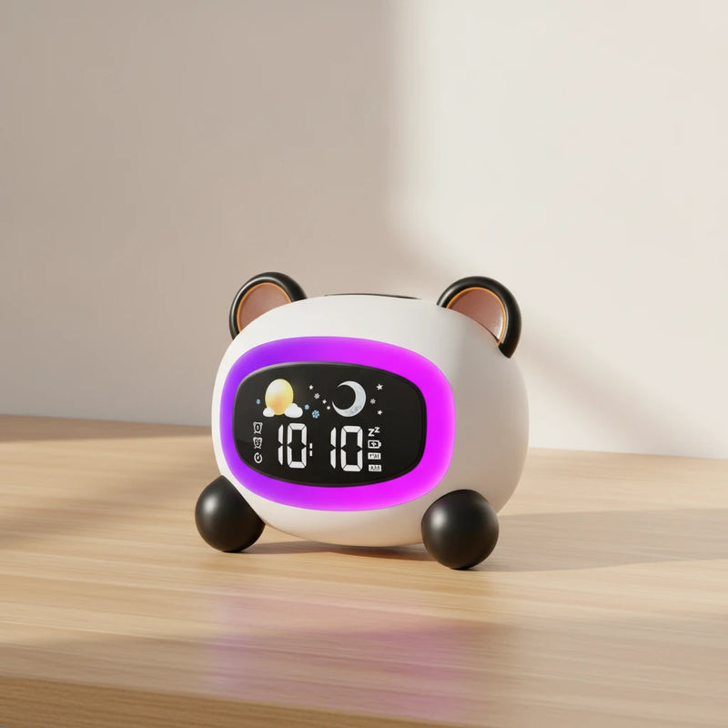 Réveil enfant panda lumineux RGB