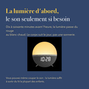 Réveil enfant simulateur d'aube éducatif en détail