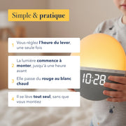 Comment utiliser le réveil enfant simulateur d'aube éducatif en quatre étapes