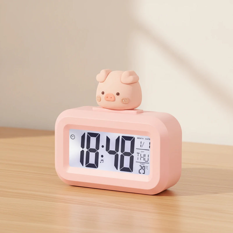 Réveil fille rose poudré 10 ans