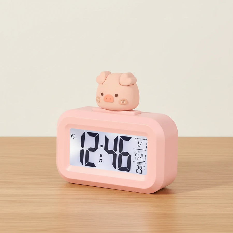 Réveil fille rose poudré 10 ans