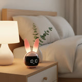 Réveil fille veilleuse lapin