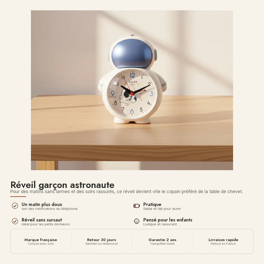 Réveil garçon astronaute