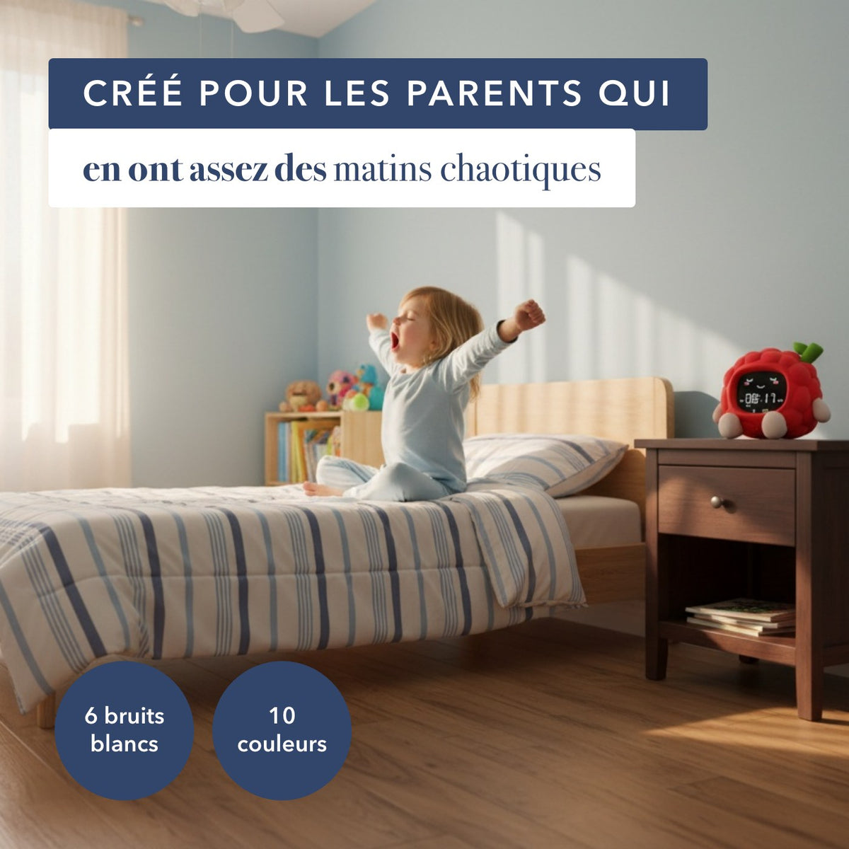 Réveil jour et nuit enfant veilleuse framboise : pour quels parents il est fait