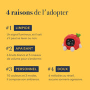 Quatre raisons d'adopter le réveil jour et nuit enfant veilleuse framboise