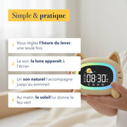 Comment utiliser le réveil jour nuit enfant chat en quatre étapes