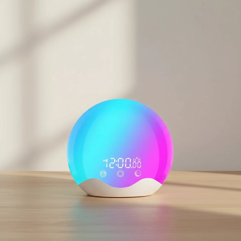 Réveil lumineux à couleurs changeantes