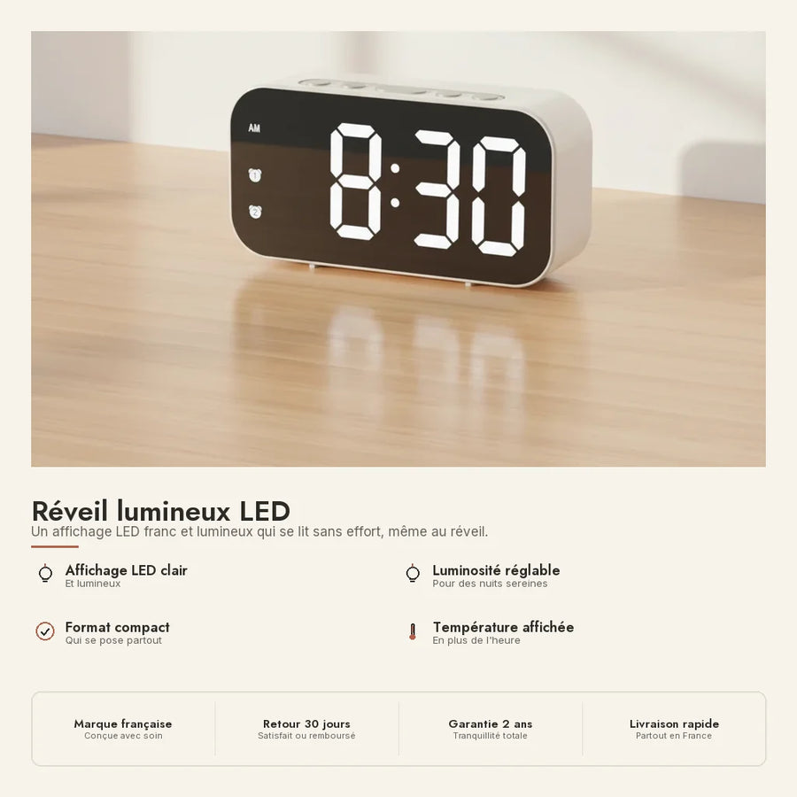 Réveil lumineux LED