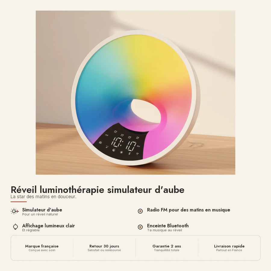Réveil luminothérapie simulateur d'aube