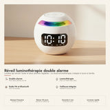 Réveil luminothérapie double alarme