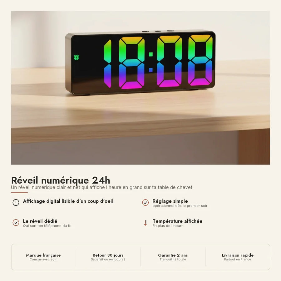 Réveil numérique 24h
