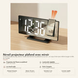 Réveil projecteur plafond avec miroir