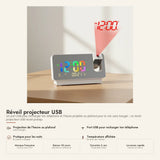 Réveil projecteur USB
