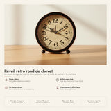 Réveil rétro rond de chevet
