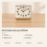 Réveil simple senior gros affichage