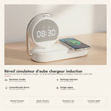 Réveil simulateur d'aube chargeur induction