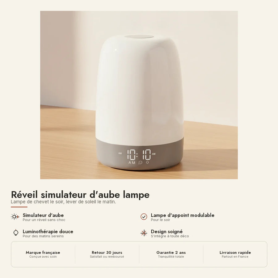 Réveil simulateur d'aube lampe