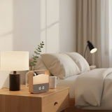 Réveil veilleuse en bois, lumière progressive