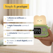 Comment utiliser le réveil veilleuse enfant grille-pain en quatre étapes