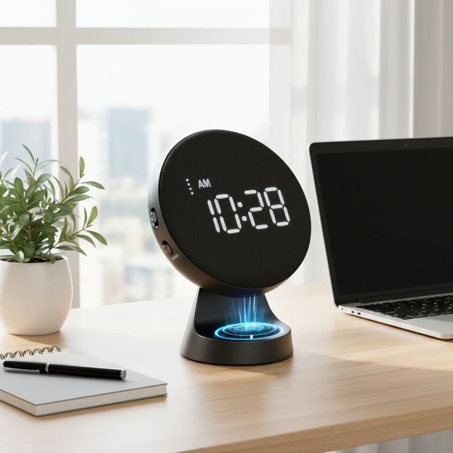 Réveil vibrant puissant à recharge sans fil