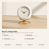 Réveil vintage blanc