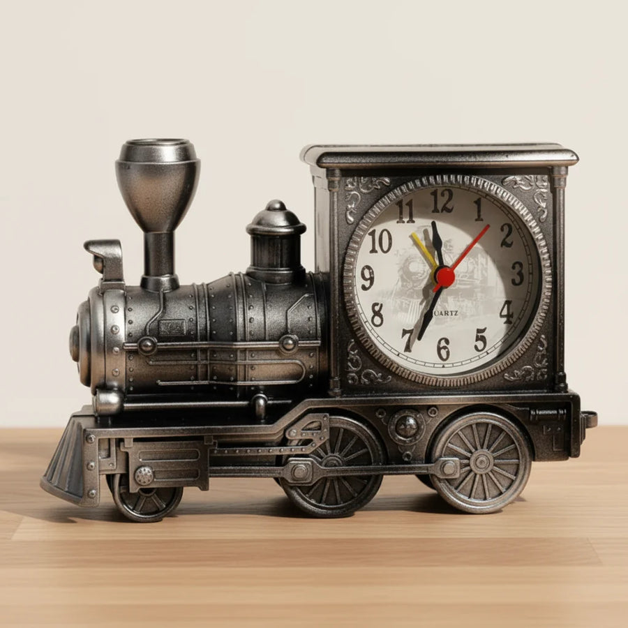 Réveil vintage locomotive rétro déco