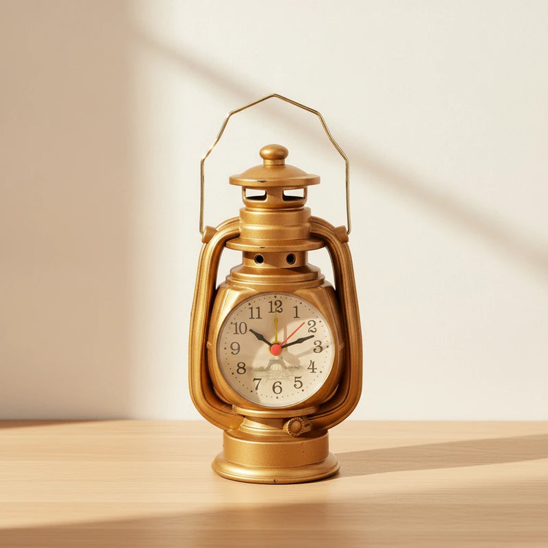 Réveil vintage métal lampe à huile