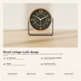 Réveil vintage à pile design