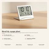 Réveil de voyage pliant ultra-compact