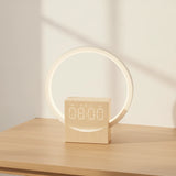Simulateur d'aube Bluetooth bois, anneau lumineux