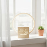 Simulateur d'aube Bluetooth bois, anneau lumineux